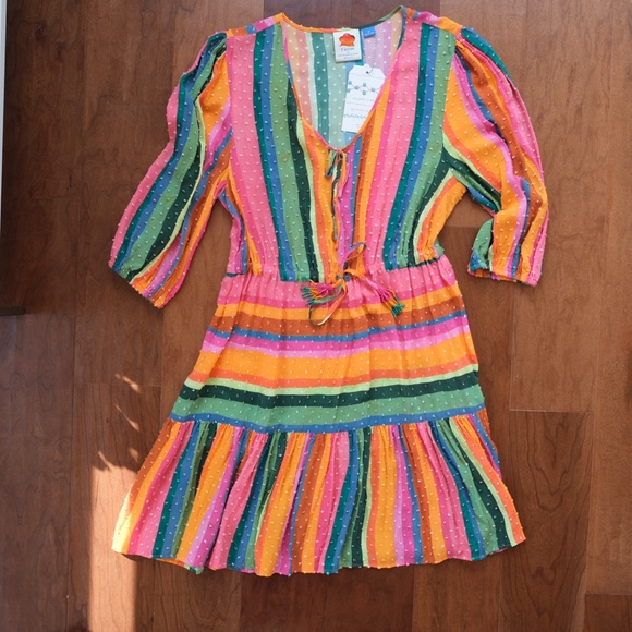 Anthropologie FARM Rio Cover-Up Mini Dress, Size M - Picture 1 of 15
